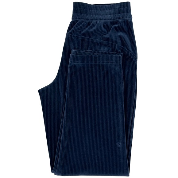 lululemon athletica Pants - Lululemon Scuba 7/8 Length Velvet Cord Pant Women Size 6 True Navy Athleisure